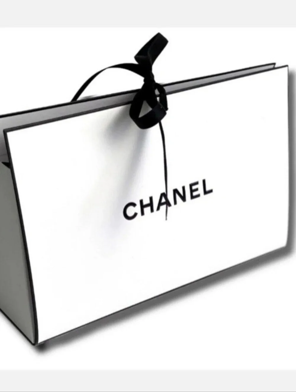AUTHENTIC 3 piece CHANEL gift bag, triangular folding clutch, mini gift bag